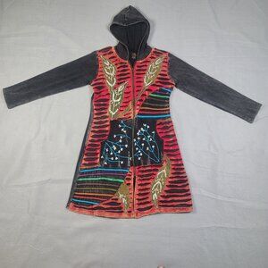 Rising International Full Zip Hoodie Pull Over Boho Women's Small